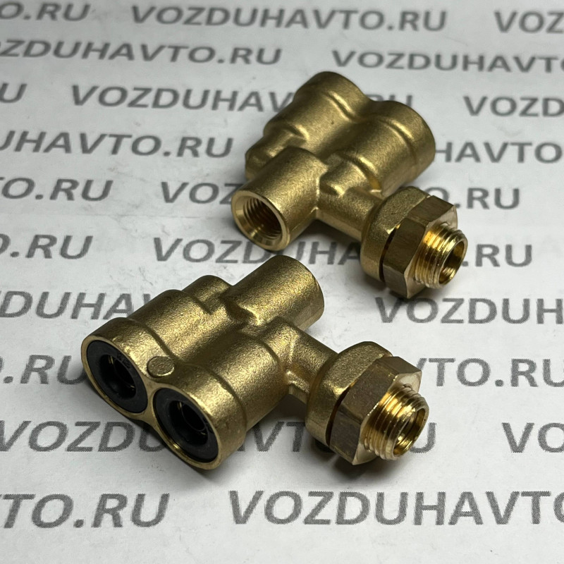 Фитинг четверник 8-8-М12Ø6-М10вн Camozzi 9604 (F-обр.)