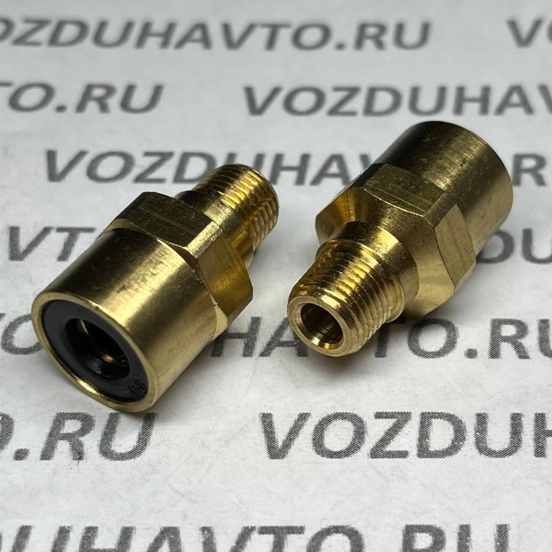 Фитинг прямой 08-1/8 (конус) Camozzi 9510