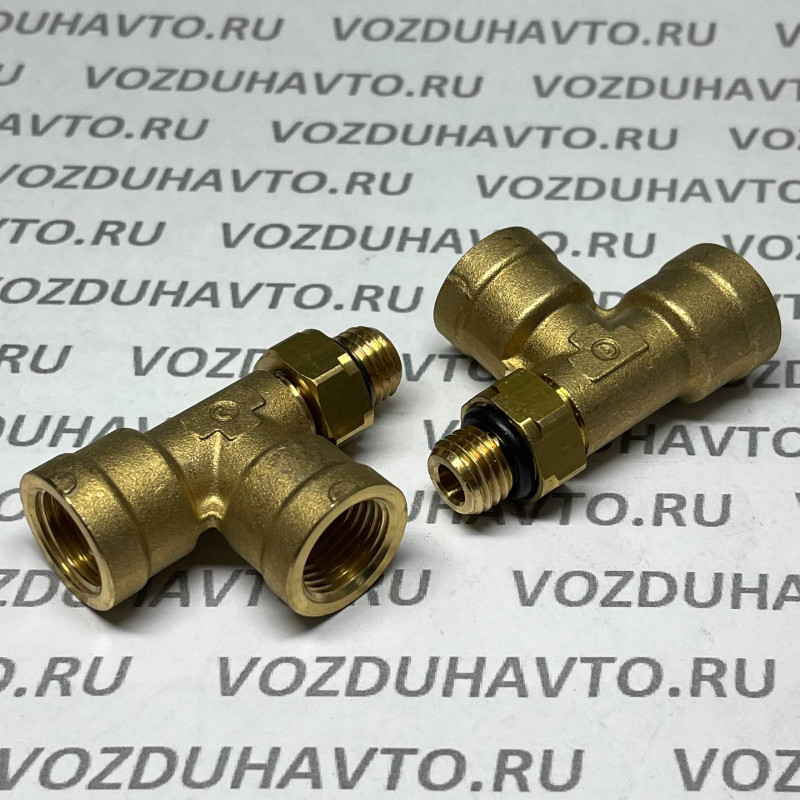 Тройник М12 - М16вн - М16вн Camozzi D2072 вертикальный