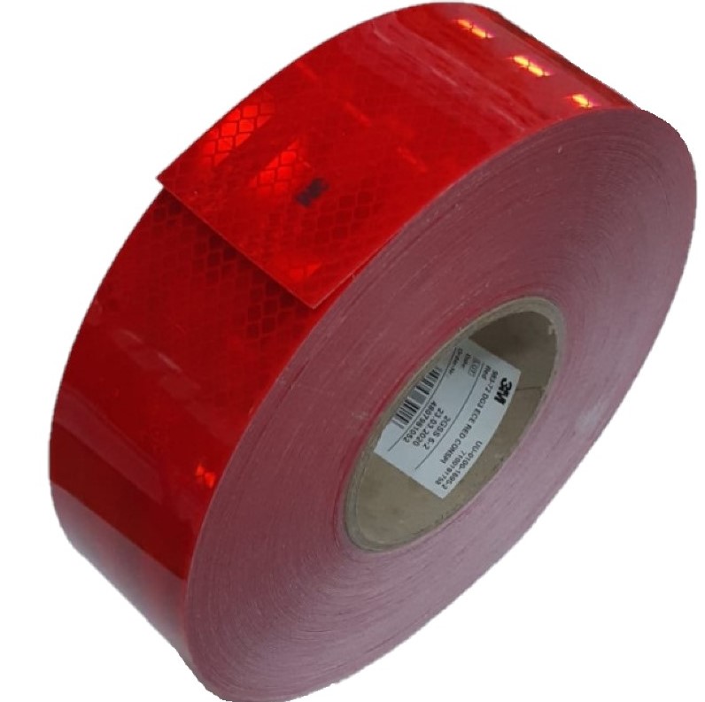 Светоотражающая самоклеющаяся лента "КРАСНАЯ" 3М 983 серия (50м х 50,8мм)