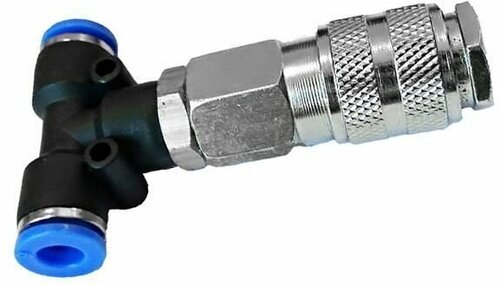 Фитинг соед. для трубок Ф 6 мм (тройник с быстросъемом для шланга продува)