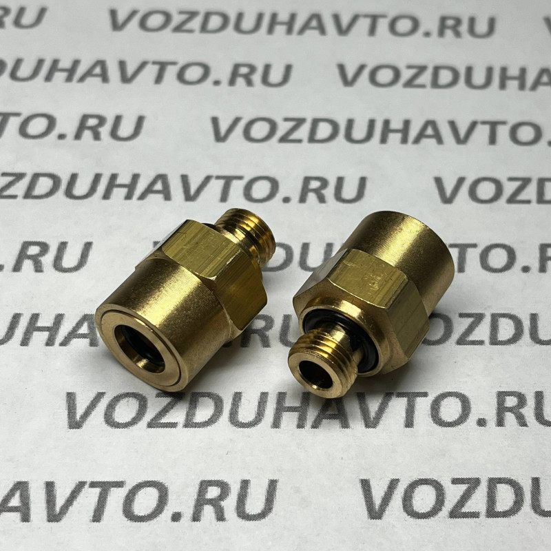 Фитинг прямой 08-М10 ТИСКОН (РОССИЯ) (аналог Camozzi 9512)