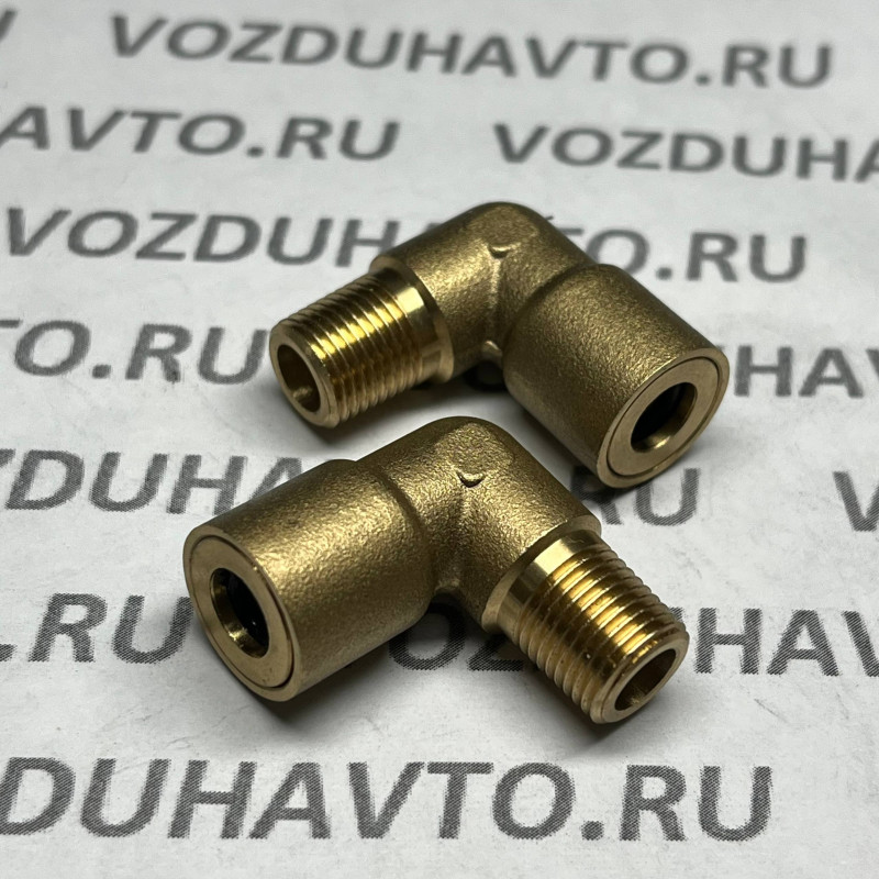 Фитинг угловой 08-К10*1 конус ТИСКОН (РОССИЯ) (аналог Camozzi 9500)