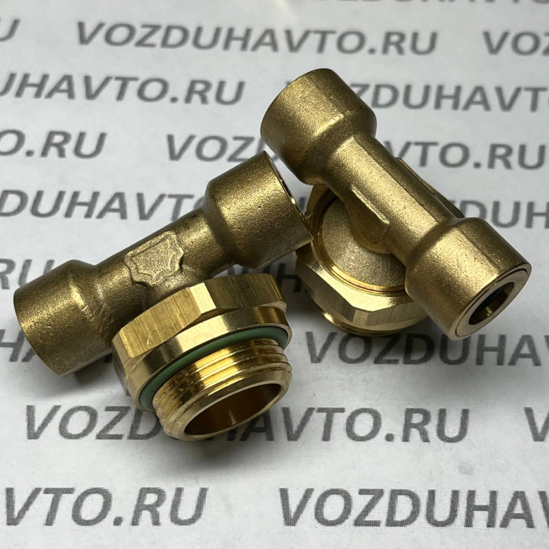 Фитинг тройник 08-М22-08 ТИСКОН (РОССИЯ) (аналог Camozzi 9412)