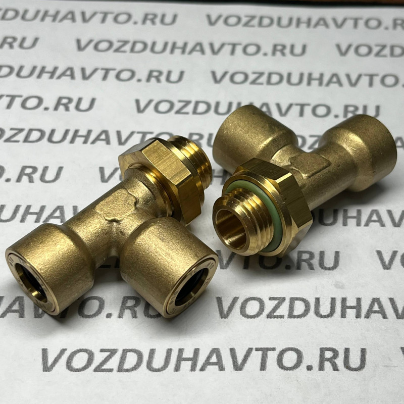 Фитинг тройник 10-10-М16 ТИСКОН (РОССИЯ) (аналог Camozzi 9422)