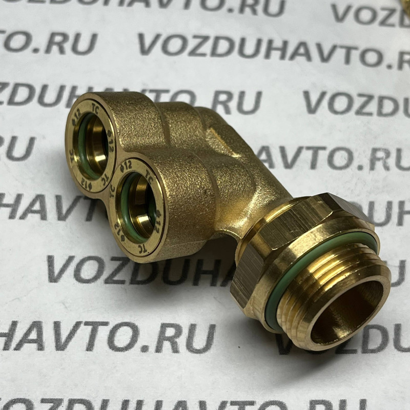 Фитинг тройник F-обр. 12-12-М22 ТИСКОН (РОССИЯ) (аналог Camozzi 9402)