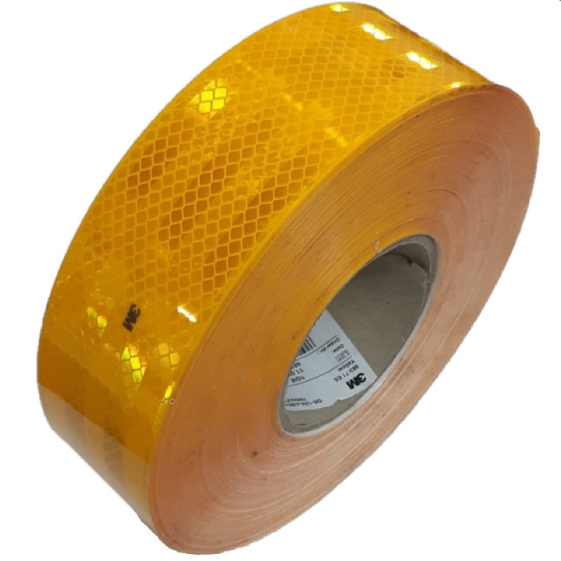 Светоотражающая самоклеющаяся лента "ЖЁЛТАЯ" 3М 983-71 серия (50м х 50,8мм)