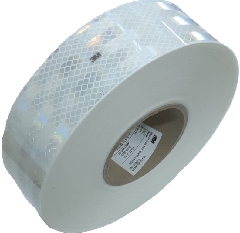 Светоотражающая самоклеющаяся лента "БЕЛАЯ" 3М 983 серия (50м х 50,8мм)