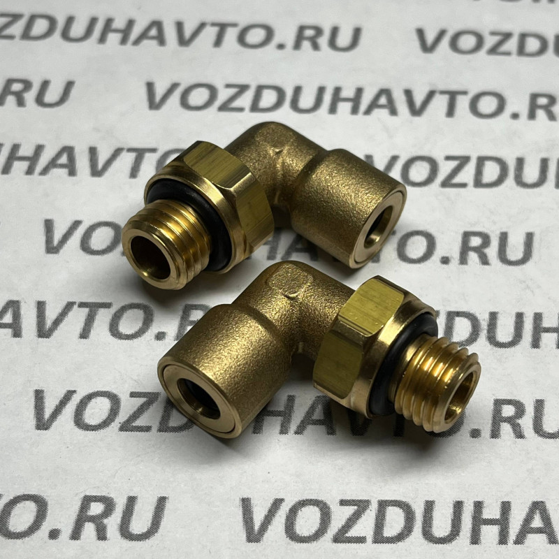 Фитинг угловой 06-М12 ТИСКОН (РОССИЯ) термостойкие уплотнения (аналог Camozzi 9502 FVMQ)